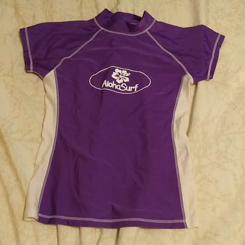 Purple and White Rash Guard
